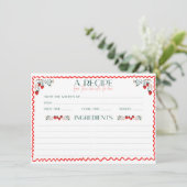 彼女は市場から出て新しいブライダルシャワーレシピ エンクロージャーカード (スタンド正面)