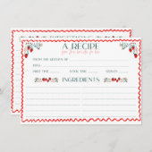 彼女は市場から出て新しいブライダルシャワーレシピ エンクロージャーカード (正面/裏面)