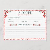 彼女は市場から出て新しいブライダルシャワーレシピ エンクロージャーカード (正面)