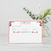 彼女は市場から出て新しいブライダルシャワーレシピ エンクロージャーカード (スタンド正面)