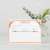 彼女は市場から出て新しいブライダルシャワーレシピ エンクロージャーカード (スタンド正面)