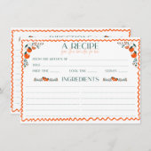 彼女は市場から出て新しいブライダルシャワーレシピ エンクロージャーカード (正面/裏面)