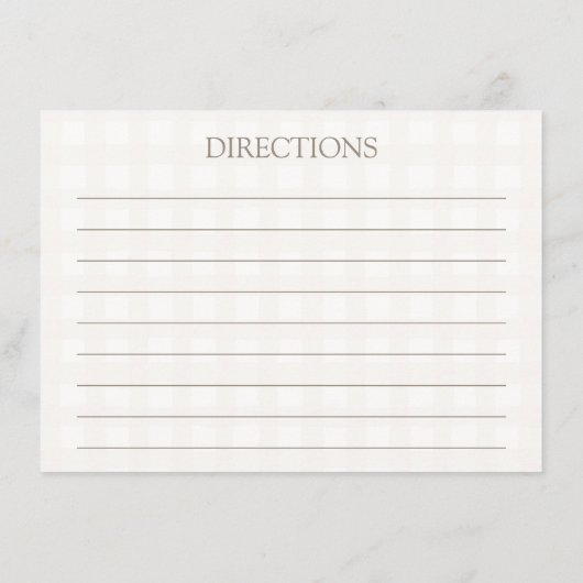 彼女は市場から出て新しいブライダルシャワーレシピ エンクロージャーカード (裏面)