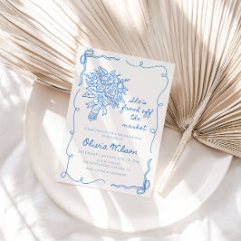 彼女は市場から出て新しいブライダルシャワー-フローラ 招待状