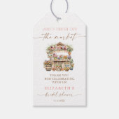彼女は市場から出て新しい秋ブライダルシャワー ギフトタグ (正面)