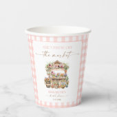 彼女は市場から出て新しい秋ブライダルシャワー 紙コップ (正面)