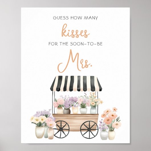 彼女は市場から出て来て、どれくらいのキスを占めているか推測する ポスター (正面)