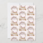 彼女は市場から外れているピンクのブライダルシャワー 招待状 (裏面)