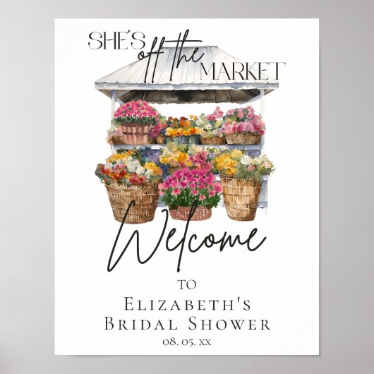 彼女は市場から外れているフローラエレガント歓迎 ポスター (正面)