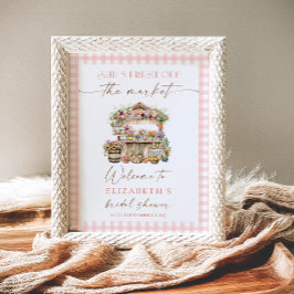 彼女は市場から外れているフローラブライダルシャワー歓迎 ポスター