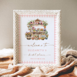 彼女は市場から外れているフローラブライダルシャワー歓迎 ポスター