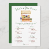 彼女は市場から外れているブライダルシャワーゲーム 招待状 (正面/裏面)