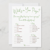 彼女は市場から外れているブライダルシャワーゲーム 招待状 (正面)