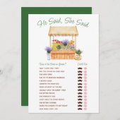 彼女は市場から外れているブライダルシャワーゲーム 招待状 (正面/裏面)