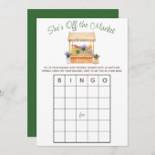 彼女は市場から外れているブライダルシャワービンゴゲーム 招待状 (正面/裏面)