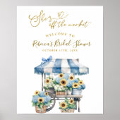 彼女は市場から外れているブライダルシャワー歓迎サイン ポスター (正面)