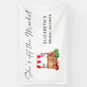 彼女は市場から外れているブライダルシャワー歓迎スクリプト 横断幕 (縦)