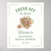 彼女は市場から外れているブライダルシャワー歓迎ポスター ポスター (正面)
