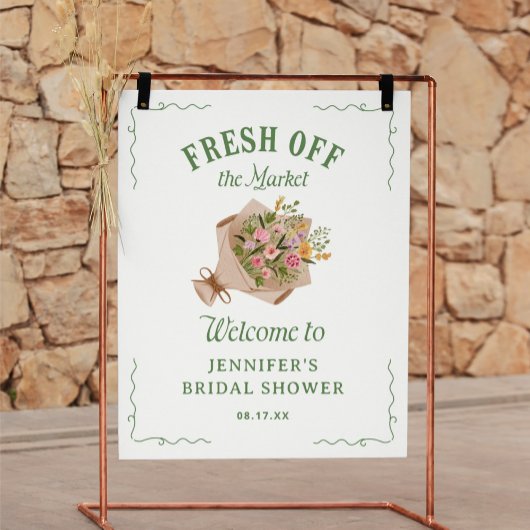 彼女は市場から外れているブライダルシャワー歓迎ポスター ポスター