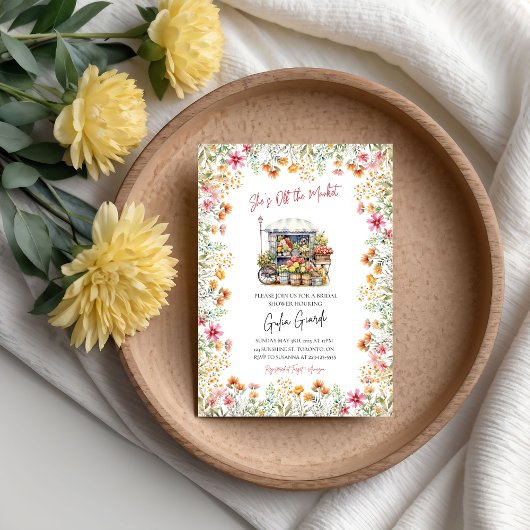 彼女は市場から外れているブライダルシャワー 招待状