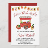 彼女は市場から外れているブライダルシャワー 招待状 (正面/裏面)