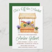 彼女は市場から外れているブライダルシャワー 招待状 (正面/裏面)