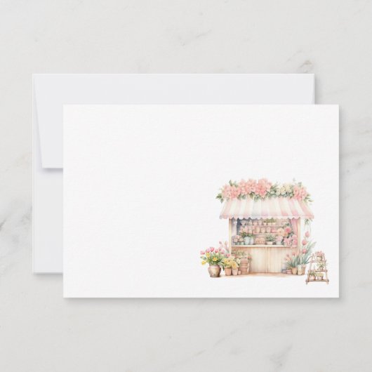 彼女は市場から外れているブライダルシャワーQR Rsvpカード サンキューカード (裏面)