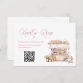 彼女は市場から外れているブライダルシャワーQR Rsvpカード サンキューカード (正面/裏面)