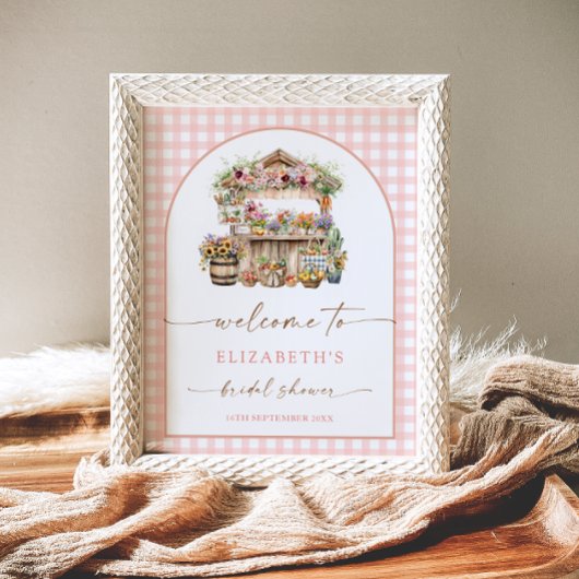 彼女は市場から外れている秋ブライダルシャワー歓迎 ポスター