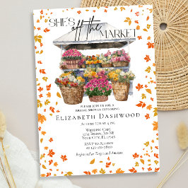彼女は市場から外れている紅葉ブライダルシャワー 招待状