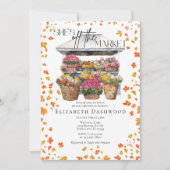 彼女は市場から外れている紅葉ブライダルシャワー 招待状 (正面)