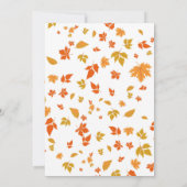 彼女は市場から外れている紅葉ブライダルシャワー 招待状 (裏面)