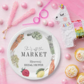 彼女は市場から外れている農家の市場ブライダルシャワー ペーパープレート (パーティー)