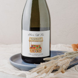 彼女は市場から外れている スパークリングワインラベル