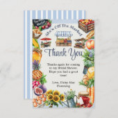 彼女は市場から外れている – 農家市場 サンキューカード (正面/裏面)