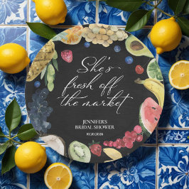 彼女は市場から外れている | 黒板ブライダルシャワー ペーパープレート