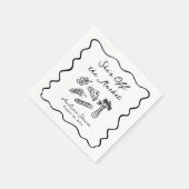 彼女は市場から外れはっきりしたて手お洒落引き スタンダードカクテルナプキン (角)