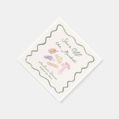 彼女は市場から外れはっきりしたて手お洒落引き スタンダードカクテルナプキン (角)