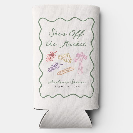 彼女は市場から外れはっきりしたて手お洒落引き スリム缶クーラー (裏面)