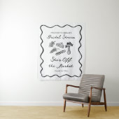 彼女は市場から外れはっきりしたて手お洒落引き タペストリー (インサイチュ)