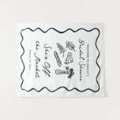 彼女は市場から外れはっきりしたて手お洒落引き タペストリー (正面(横))