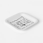 彼女は市場から外れはっきりしたて手お洒落引き ペーパープレート (傾斜あり)