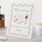 彼女は市場から外れはっきりしたて手お洒落引き 台座サイン (インサイチュ)