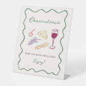 彼女は市場から外れはっきりしたて手お洒落引き 台座サイン (正面)