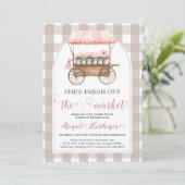 彼女は市場から直接 ブライダルシャワーの招待状 招待状 (スタンド正面)