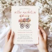 彼女は市場から直接 ブライダルシャワー 招待状