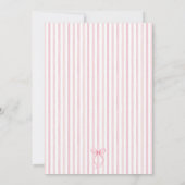 彼女は市場から飛び出したピンクのブライダルシャワー 招待状 (裏面)