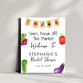 彼女は市場に出足したばかりだ。ブライダルシャワー歓迎 ポスター
