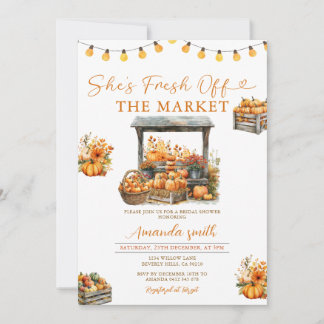 彼女は市場のカボチャのブライダルシャワーから出ている 招待状