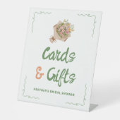 彼女は市場のカードとギフトのサインをオフ 台座サイン (正面)